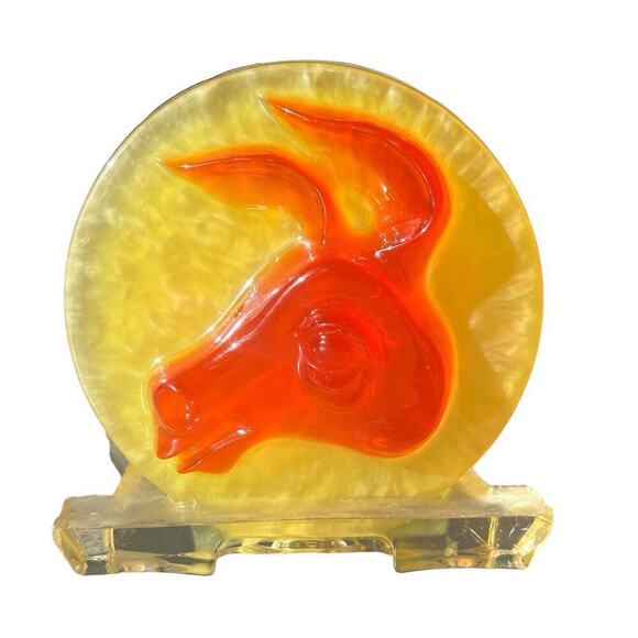 Vintage Lucite Political Napkin Holder Retro Acrylic 1960s 1970s Elephant Donkey - Picture 2 of 8